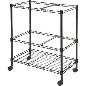 Lorell LLR45650 Mobile Wire File Cart,Black