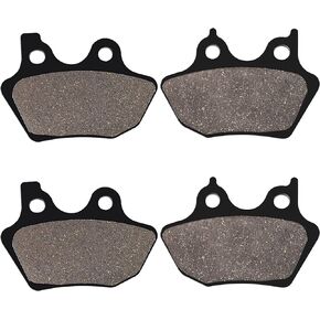 LOCOPOW Brake Pads Front and Rear for Harley Davidson Softail, Heritage Classic, Fat Boy, Dyna Electra Glide,Sportster XLH883R/2000 2001 2002 2003 2004 2005 2006 2007