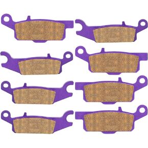 ECCPP Brake Pads Fit for Yamaha Grizzly 550 2009-2014, for Yamaha Grizzly 700 2007-2017, FA444 Front and Rear Replacement Brake Pads Kits