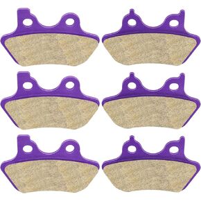 ECCPP FA400 Brake Pads Front and Rear Carbon Fiber Replacement Brake Pads Kits Fit for 2000 2001 2002 2003 2004 2005 2006 2007 Dyna, Electra Glide, Heritage Softail, Night Train, for Fatboy