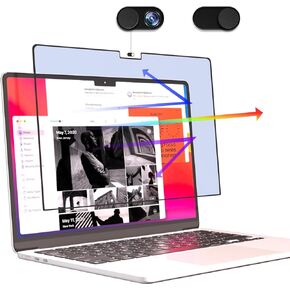 Anti Blue Light Screen Protector Compatible with MacBook Pro 13 Inch (2016-2022, M1, M2), High Definition/Anti Glare/Bubble Free Mac 13'' Laptop Screen Filter Reduces Digital Eye Strain