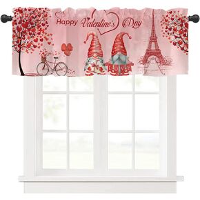 Taupe Yellow Plaid Valance Curtains for Living Room, Taupe Brown and Black Buffalo Plaid Window Valance Solid Short Topper, Short Curtains Valance for Small Window, Farmhouse Valance