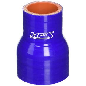 HPS Silicone Hoses HTSR-138-200-BLUE Silicone High Temperature 4-ply Reinforced Reducer Coupler Hose, 100 PSI Maximum Pressure, 3" Length, 1-3/8" > 2" ID, Blue