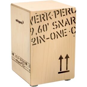 Schlagwerk CP404BLK 2inOne Series Snare Cajon l Black Baltic Birch Front Plate l Made in Germany