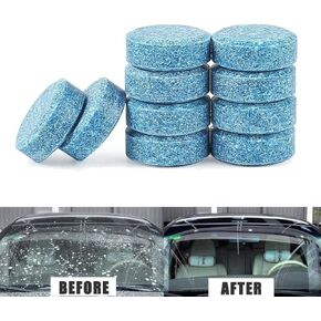 Kindax Car Windshield Washer Tablets 40Pcs Car Glass Wiper Fluid Concentrated Clean Tablets 1 Pack Makes 42 Gallons,1 Piece Makes 1.05 Gallons