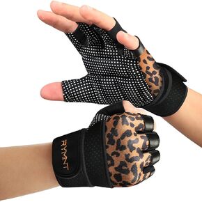 Workout Gloves with Wrist Wrap Support, Weight Lifting Gloves with Full Palm Protection & Extra Grip for Men Women Gym Exercise, Cross Training, Weightlifting, Pull ups