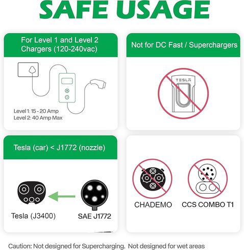 كابل تمديد شاحن Tesla EV موديل Tesla 3/X/Y/S 20' 40A؛ 99.9% نحاس عالي الطاقة 40A من تسلا إلى وصلة شحن تسلا. قم بتمديد شاحن Tesla العالمي بمقدار 20 قدمًا وشحنه بسرعة 40 أمبير TT in Kuwait