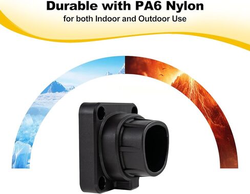 قاعدة تثبيت فوهة شاحن تيسلا، قفل آمن للتوصيل/الإخراج بيد واحدة، شديد التحمل مع نايلون وأضلاع معززة، ملحق تثبيت على الحائط خارجي/داخلي طراز Tesla X/Y/3/S in Kuwait