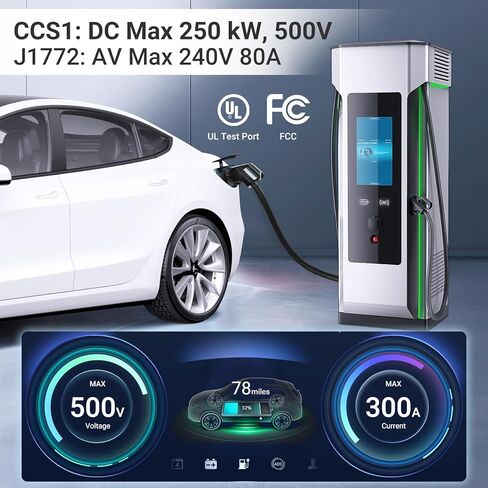 محول Tera CCS1 & J1772 إلى Tesla: فقط لسيارات Tesla، 2 في 1 DC & AC إلى Tesla Model S 3 X Y شحن سريع مع صمام دعم إغلاق تلقائي مستوى 1 2 3 ملحق محطة شحن السيارة الكهربائية in Kuwait