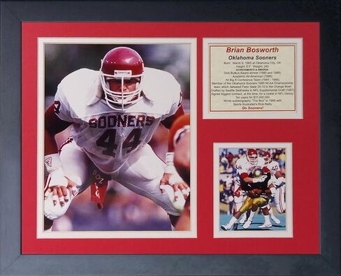 Legends Never Die "Brian Bosworth Oklahoma Framed Photo Collage, 11 x 14-Inch in Saudi Arabia