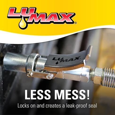 LUMAX LX-1403 Silver Heavy-Duty Quick Release Grease Coupler, 1/8" NPT, 1 Pack. Integrated Non-Return Valve enables Unit to be Disconnected Easily at pressures up to 15,000 PSI. in Saudi Arabia