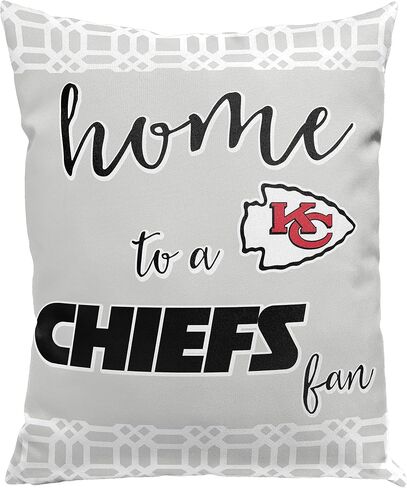 وسادة مزخرفة لمروحة Sweet Home الرسمية من Northwest NFL Kansas City Chiefs، ألوان الفريق، 15 بوصة × 12 بوصة in Saudi Arabia