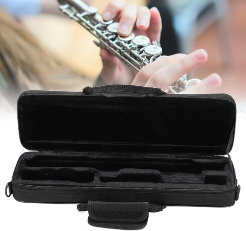 Flute Case Carrying Bag, Oxford Cloth Flute Bag Messenger Bag Waterproof Wear Resistant Lightweight Portable Carrying Bag for 16 Holes Flute, 15.5 x 4.7 x 2.7in in Saudi Arabia