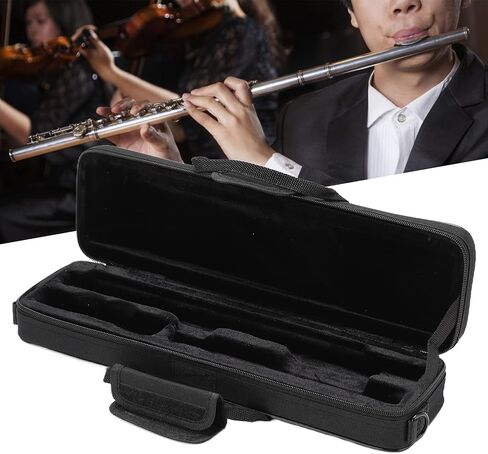 Flute Case Carrying Bag, Oxford Cloth Flute Bag Messenger Bag Waterproof Wear Resistant Lightweight Portable Carrying Bag for 16 Holes Flute, 15.5 x 4.7 x 2.7in in Saudi Arabia
