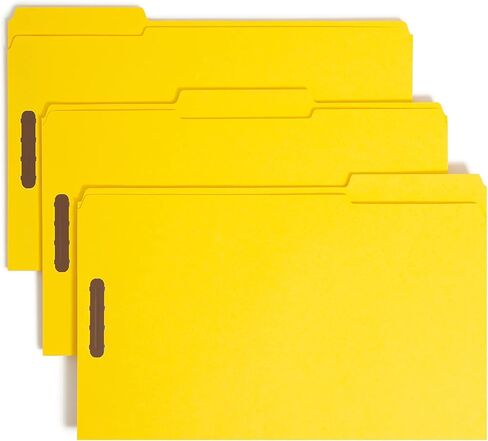 مجلد ملفات Smead Fastener، 2 مثبتات، شريط مقوى 1/3 قطع، حجم قانوني، أزرق، 50 لكل صندوق (17040) in Kuwait