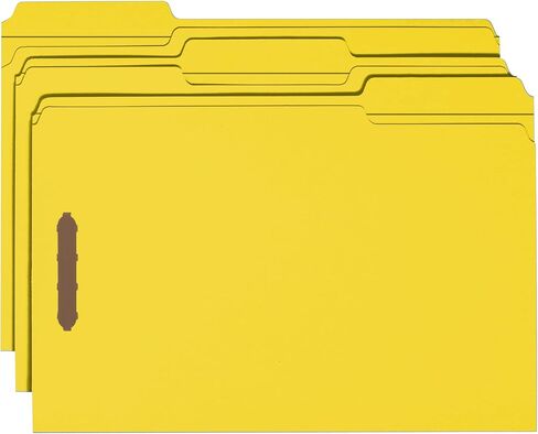 مجلد ملفات Smead Fastener، 2 مثبتات، شريط مقوى 1/3 قطع، حجم قانوني، أزرق، 50 لكل صندوق (17040) in Kuwait