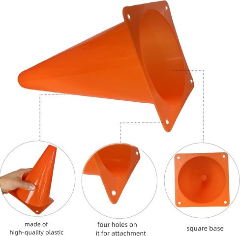 12Pcs Plastic Traffic Cones Mini Sport Cones for Basketball Football Drills, Indoor Outdoor Games Activity Festive Events - 7 Inch Orange Plastic Cones in Saudi Arabia