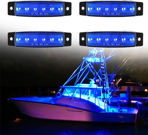 PSEQT LED Boat Navigation Lights Bow Stern Red Green Marine Strip Light Waterproof for Yacht Kayak Fishing Pontoon Sailboat Bass Boat Vessel DC 12V-24V in Saudi Arabia