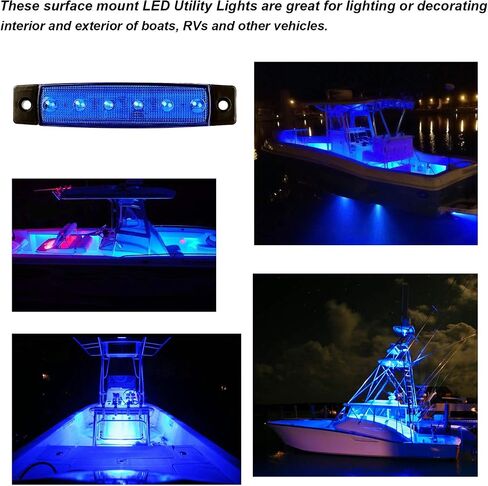 PSEQT LED Boat Navigation Lights Bow Stern Red Green Marine Strip Light Waterproof for Yacht Kayak Fishing Pontoon Sailboat Bass Boat Vessel DC 12V-24V in Saudi Arabia