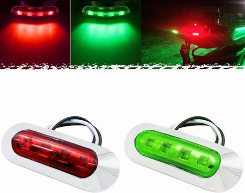 PSEQT LED Boat Navigation Lights Bow Stern Red Green Marine Strip Light Waterproof for Yacht Kayak Fishing Pontoon Sailboat Bass Boat Vessel DC 12V-24V in Saudi Arabia