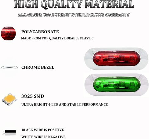 PSEQT LED Boat Navigation Lights Bow Stern Red Green Marine Strip Light Waterproof for Yacht Kayak Fishing Pontoon Sailboat Bass Boat Vessel DC 12V-24V in Saudi Arabia