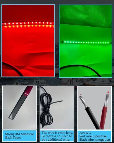 UNXMRFF Boat Navigation Lights, Navigation Lights for Boats LED, Boat Lights for Night Fishing, Boat Red and Green Bow Lights, Deck Lights for Marine, Yacht, Kayak, Bass Boat, Pontoon Boat in Saudi Arabia