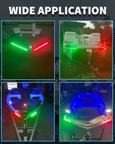 UNXMRFF Boat Navigation Lights, Navigation Lights for Boats LED, Boat Lights for Night Fishing, Boat Red and Green Bow Lights, Deck Lights for Marine, Yacht, Kayak, Bass Boat, Pontoon Boat in Saudi Arabia