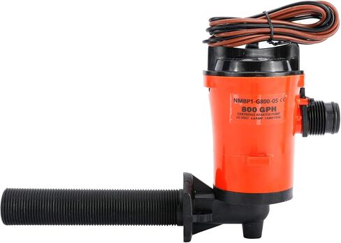 YaeMarine 12V 800gph Livewell Baitwell Pumps Live Bait Tank Aerator Pump Submersible Cartridge Boat Bilge Pump in Kuwait