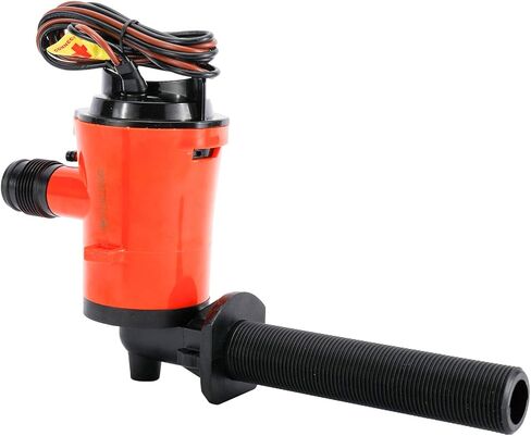 YaeMarine 12V 800gph Livewell Baitwell Pumps Live Bait Tank Aerator Pump Submersible Cartridge Boat Bilge Pump in Kuwait