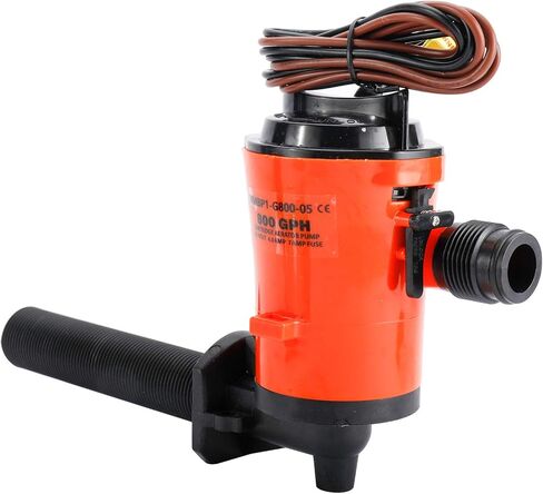 YaeMarine 12V 800gph Livewell Baitwell Pumps Live Bait Tank Aerator Pump Submersible Cartridge Boat Bilge Pump in Kuwait