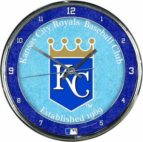 MLB Kansas City Royals Chrome Clock in Saudi Arabia