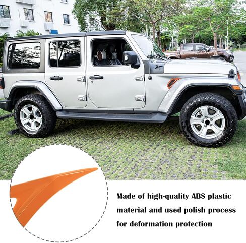 Bonbo 2PCS الملحقات الخارجية عجلة الحاجب الجانب تكييف الهواء منفذ تنفيس غطاء تقليم لجيب رانجلر JL JLU الرياضة الصحراء الحرية روبيكون غير محدود المصارع JT 2018-2023 (برتقالي) in Kuwait