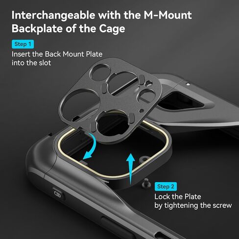 لوحة تثبيت خلفية للعدسة من سلسلة T-Smallrig لهاتف iPhone 15 Pro Cage 4396/15 Pro Max Cage 4391، قابلة للتبديل مع اللوحة الخلفية M-Mount للقفص الأصلي - 4399 in Saudi Arabia