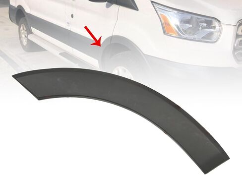 Copgge الباب الأمامي الأيمن حاجز مضيئة صب لوحة قوس العجلة جانب الركاب متوافق مع Ford Transit-150 Transit-250 Transit-350 Transit-350 HD Cargo Van 2015-2019 BK3Z61278L00AA in Saudi Arabia