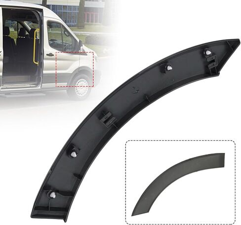 Copgge الباب الأمامي الأيمن حاجز مضيئة صب لوحة قوس العجلة جانب الركاب متوافق مع Ford Transit-150 Transit-250 Transit-350 Transit-350 HD Cargo Van 2015-2019 BK3Z61278L00AA in Saudi Arabia