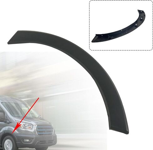 Copgge الباب الأمامي الأيمن حاجز مضيئة صب لوحة قوس العجلة جانب الركاب متوافق مع Ford Transit-150 Transit-250 Transit-350 Transit-350 HD Cargo Van 2015-2019 BK3Z61278L00AA in Saudi Arabia