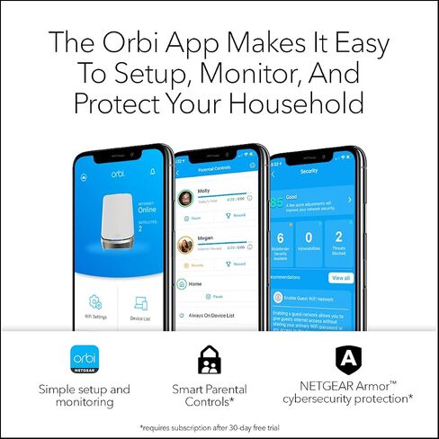 NETGEAR Orbi Wall Mount - Compatible with Orbi WiFi Router, Satellite, RBK50, RBK752, RBK852, RBK853, RBKE963 and More, 1 Pack (RBKWM-10000S) in Kuwait