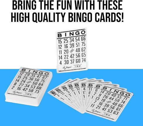 Regal Bingo - بطاقات بينجو كلاسيكية - عدد 200 بطاقة - مقاس 6.125 بوصة × 4.17 بوصة - أبيض in Saudi Arabia