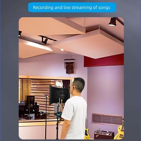 New Microphone Isolation Shield Vocal Studio Recording Booth With Phone Holder, studio equipment for recording music at home, Portable Soundproof Cover for Blue Yeti and Any Condenser Microphone in Saudi Arabia