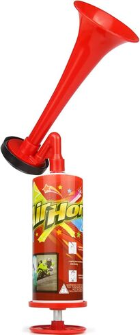 بوق هوائي بمضخة دفع يدوي، بوق هوائي من الألومنيوم محمول من HELESIN، بوق نفخ خالٍ من الغاز، صوت عالٍ للتحذير في حالات الطوارئ، وركوب القوارب، والتخييم، ومستلزمات الحفلات، وهدايا الاحتفال بعيد الميلاد in Kuwait