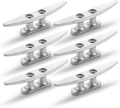 KAHACIYO 4 Inch Dock Cleat, 304 SS Boat Cleat, Rope Cleat 4/6 Pack, Nautical-Themed Wall Hooks - Ideal for Marine, Nautical Decor… in Saudi Arabia