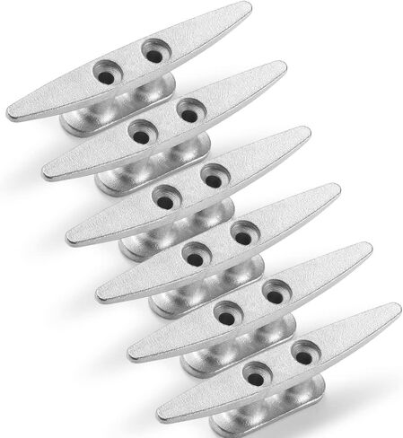 KAHACIYO 4 Inch Dock Cleat, 304 SS Boat Cleat, Rope Cleat 4/6 Pack, Nautical-Themed Wall Hooks - Ideal for Marine, Nautical Decor… in Saudi Arabia