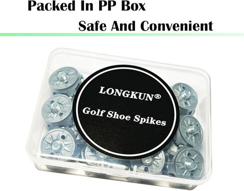 LONGKUN 28 قطعة برغي في مرابط الجولف البديلة لأحذية الجولف المسمار في مسامير الجولف لأحذية الجولف برغي معدني على مرابط الجولف مع قطعة واحدة من مفتاح مسامير الجولف (فضي) in Kuwait