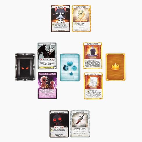 Maestro Media: The Binding of Isaac: Four Souls+ (الإصدار الثاني) - توسيع، لعبة بطاقات إستراتيجية، مرخصة رسميًا، للأعمار من 13 عامًا فما فوق، 1-4 لاعبين، 30 دقيقة in Kuwait