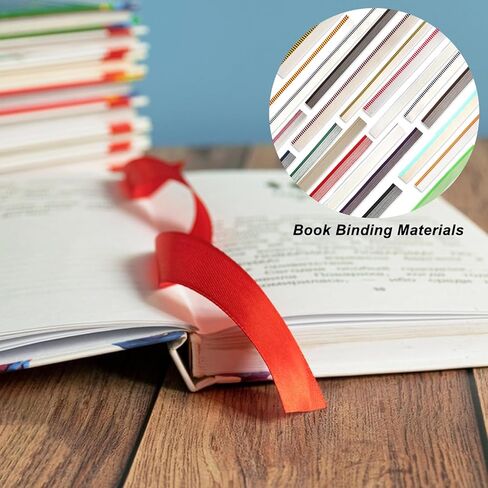 48 Pcs Book Binding Headbands, Bookbinding Endbands, Cotton Book Binding Cloth Kits, Book Binding Materials Kit for Beginners DIY Book Decor Repair Kit, Book Binding Kit Supplies, 11.8x0.5 Inch in Kuwait