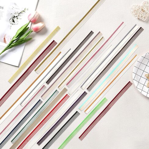 48 Pcs Book Binding Headbands, Bookbinding Endbands, Cotton Book Binding Cloth Kits, Book Binding Materials Kit for Beginners DIY Book Decor Repair Kit, Book Binding Kit Supplies, 11.8x0.5 Inch in Kuwait