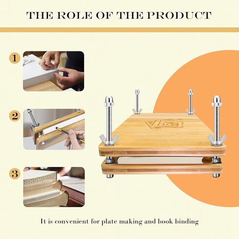 sootfouuy Book Press, Wooden and Bamboo Book Press, Book Press Bookbinding, Book Binding Press for Book Binding Kits in Saudi Arabia