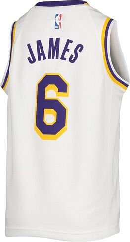قميص Outerstuff Lebron James Los Angeles Lakers White #6 للأطفال الصغار بعيدًا عن Swingman in Kuwait