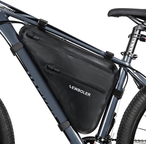 NEWBOLER Bicycle Frame Bag - Triangle Bike Bag, 3.6L Waterproof Bicycle Triangle Bag with Two Side Pockets, Bike Frame Storage Bag, Bicycle Under Tube Bag for Mountain Road Bike Travel in Kuwait