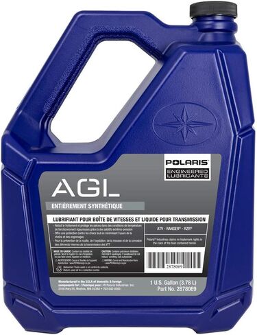 Polaris AGL Full Synthetic Automatic Gearcase Lubricant and Transmission Fluid for Off Road Vehicles With 4 Stroke Engine, 1 Gallon, Qty 1, for ATV UTV SxS Maintenance - 2878069 in Saudi Arabia
